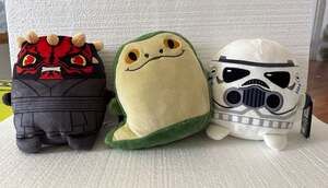 All 3 Mattel Star Wars Cuutopia 5-Inch Plush Set Darth Maul, Jabba The Hutt, and